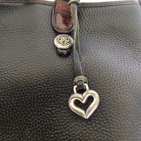 BRIGHTON BLACK LEATHER SHOULDER BAG - Picture 11 of 16